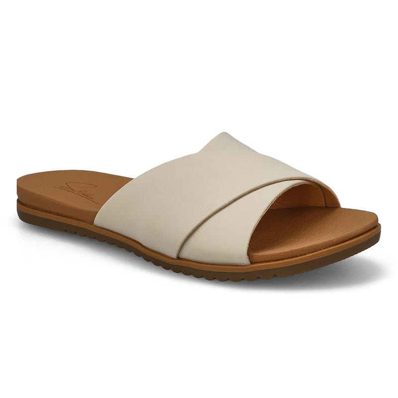 Claquette en cuir MARTI 2, craie, femmes