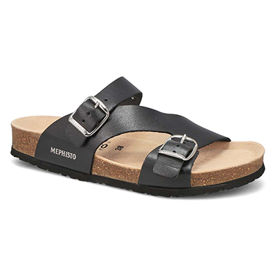 Lds Melaine Footbed Sandal - Black