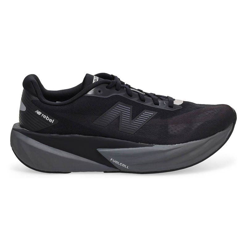 Men's FuelCell Rebel v5 Performance Running Shoe - Black/Castlerock/Silver Metallic