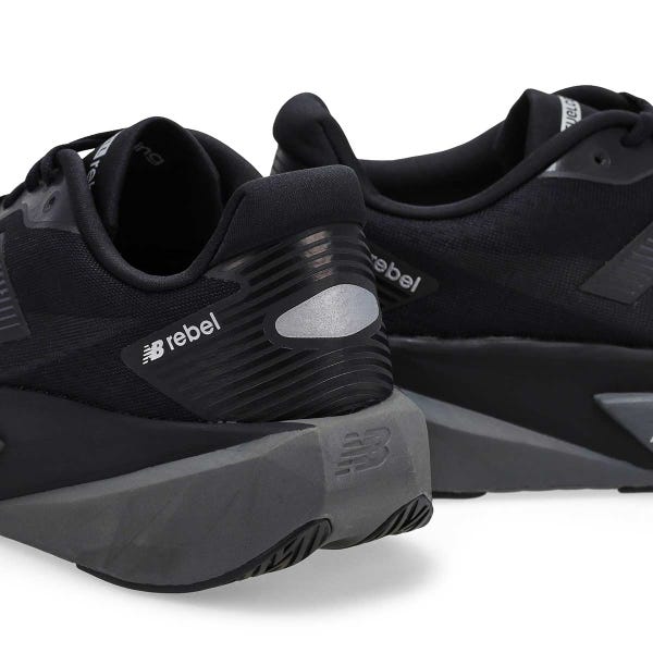 Men's FuelCell Rebel v5 Performance Running Shoe - Black/Castlerock/Silver Metallic