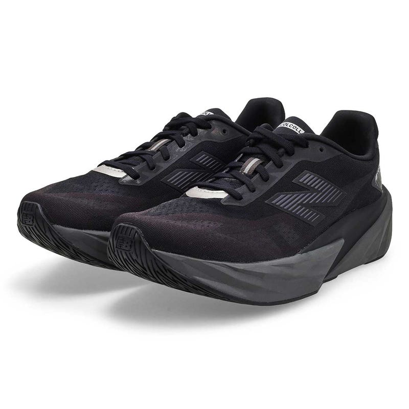 Men's FuelCell Rebel v5 Performance Running Shoe - Black/Castlerock/Silver Metallic