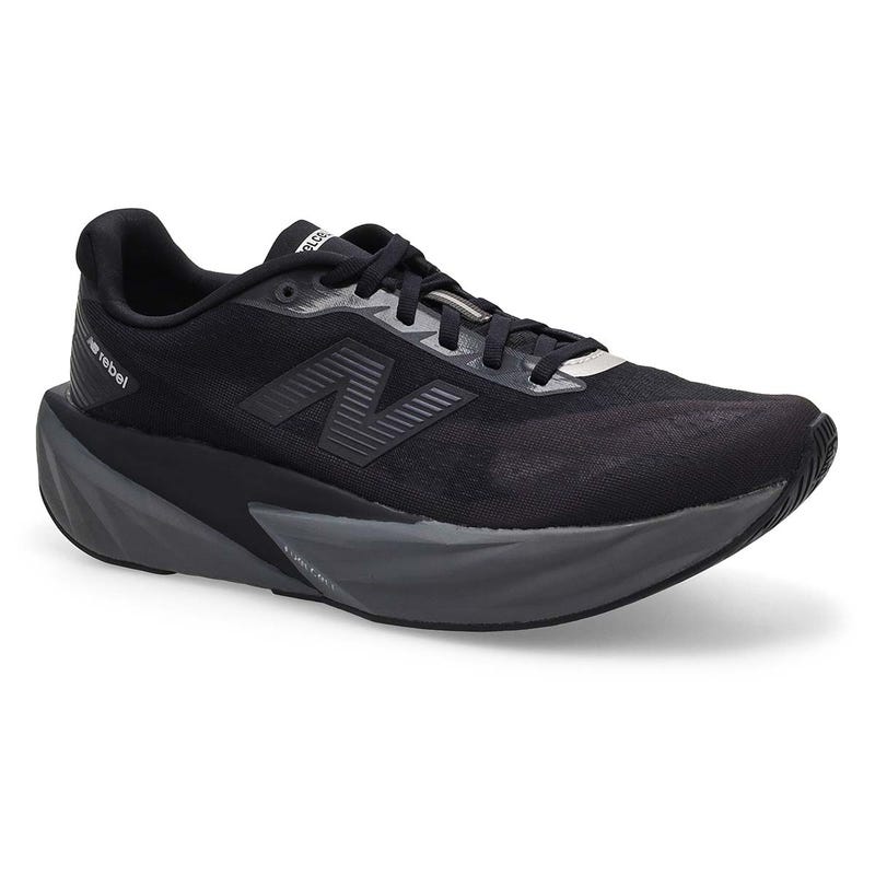 Men's FuelCell Rebel v5 Performance Running Shoe - Black/Castlerock/Silver Metallic