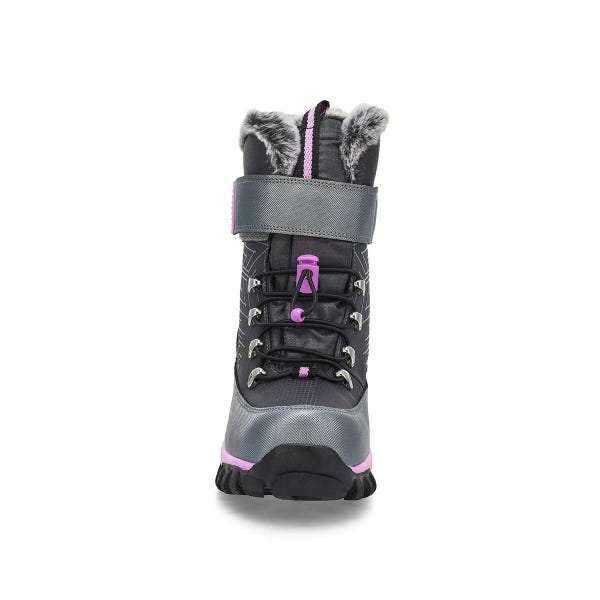 Girls'  Mia Waterproof Winter Boot - Black/Purple