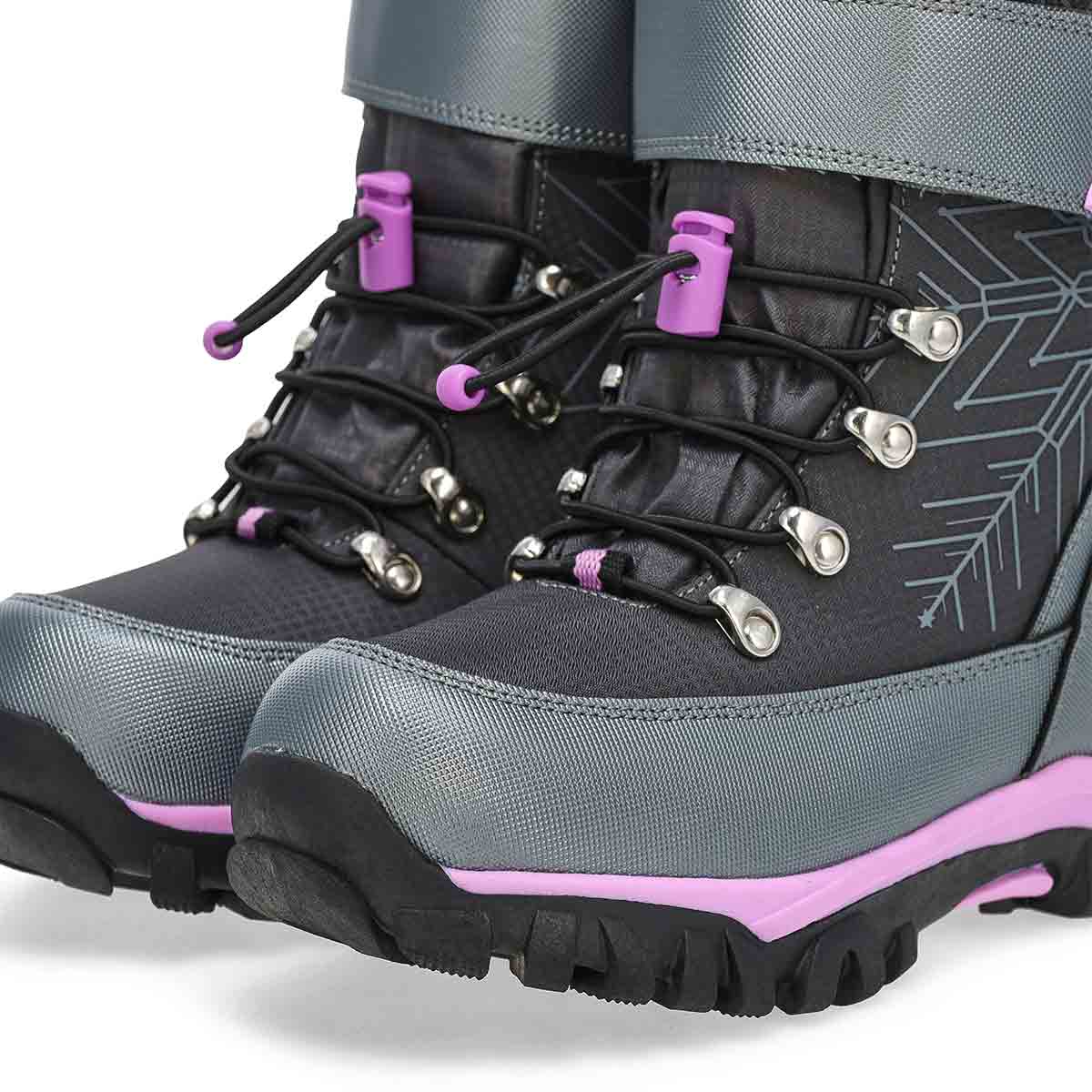 Girls'  Mia Waterproof Winter Boot - Black/Purple