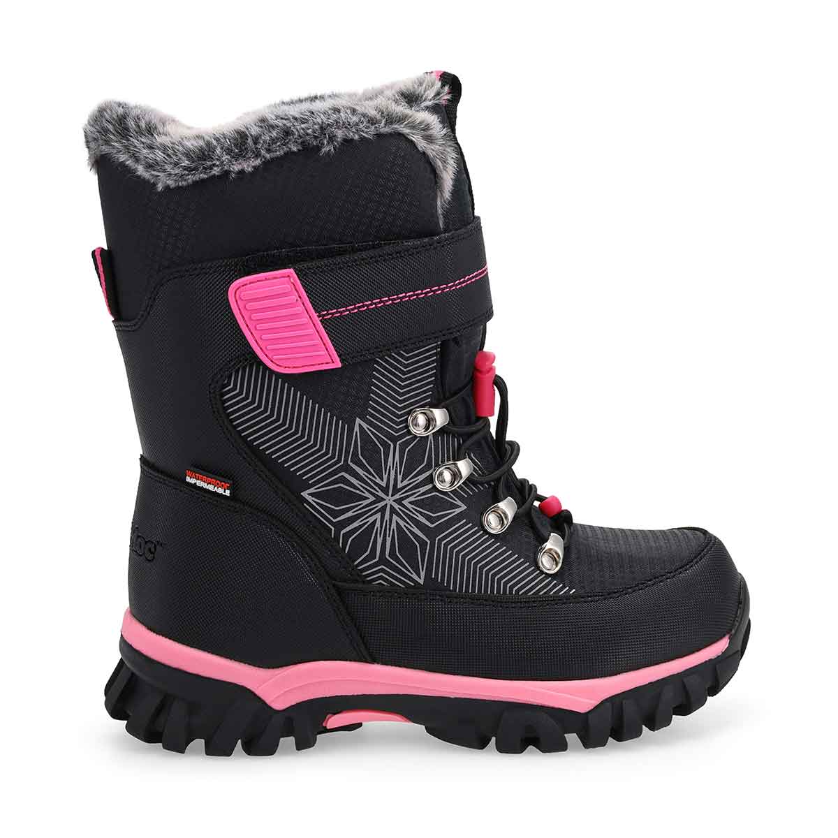 Botte d'hiver impermable MIA, noir/violet, filles