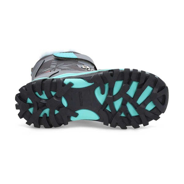 Girls'  Mia Waterproof Winter Boot - Charcoal/Turquoise