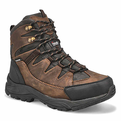 Mns Miles Waterproof Lace Up Winter Boot - Brown