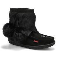 Women's Minimuk Pom 2 Waterproof SoftMocs - Black/Black