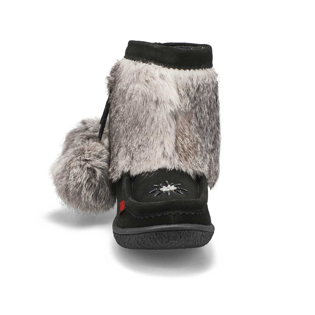 Women's Minimuk Pom 2 Waterproof SoftMocs - Black/Grey