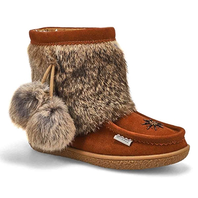 Lds Minimuk Pom 2 Waterproof SoftMocs - Dark Tan