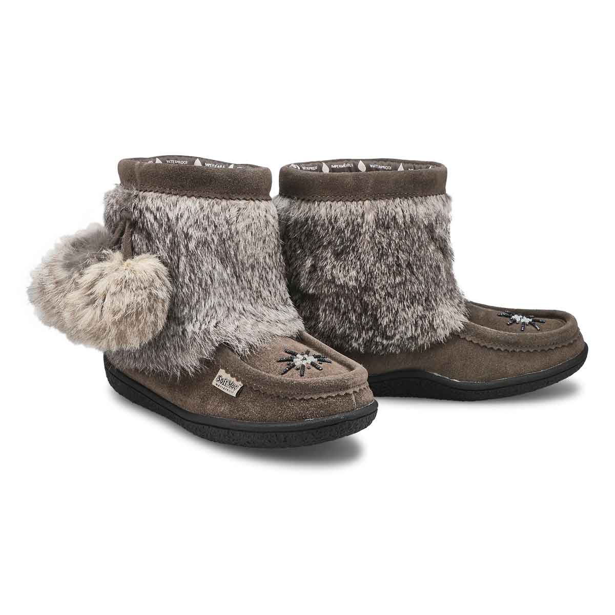 Women's Minimuk Pom 2 Waterproof SoftMocs - Grey