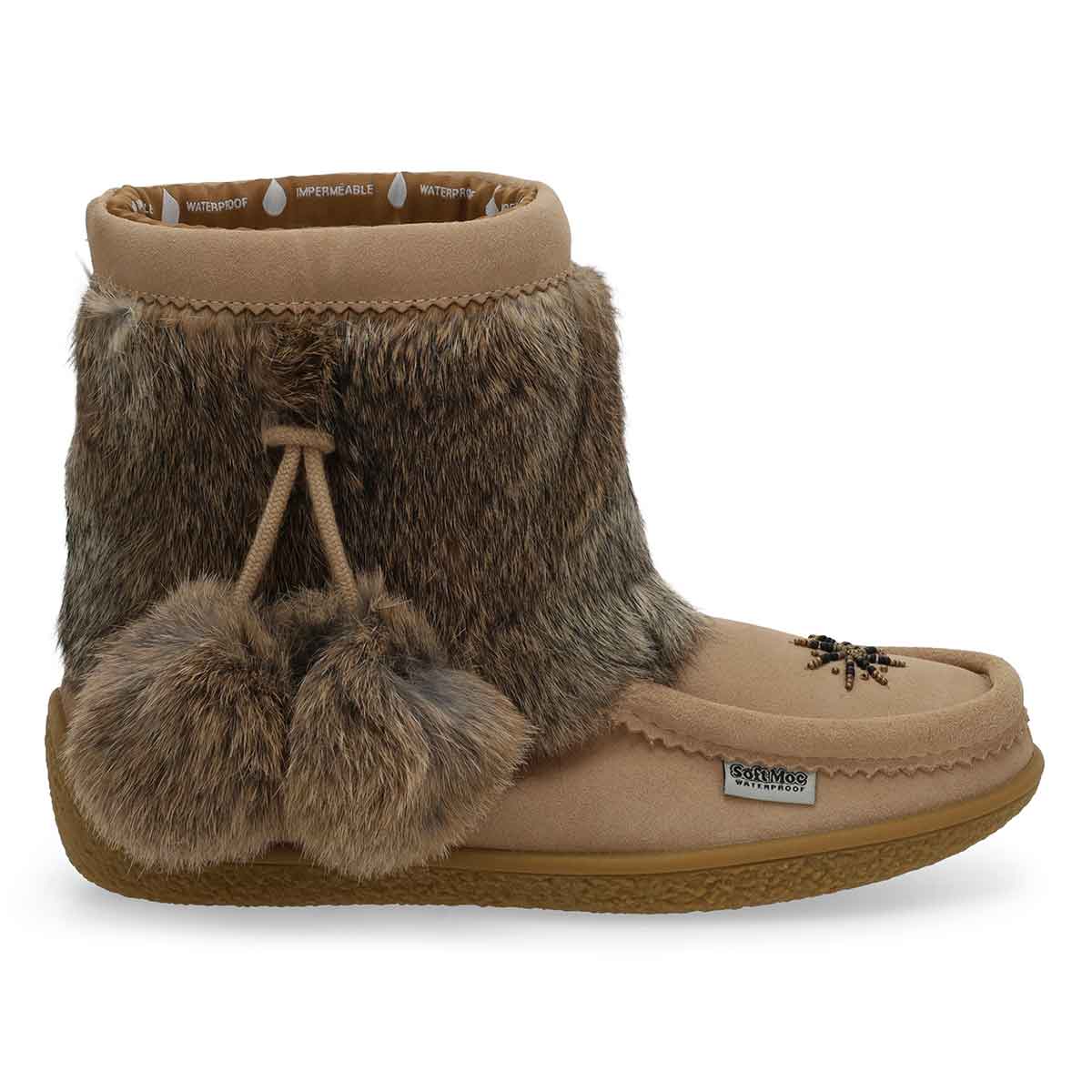 SoftMocs imperméables MINIMUK POM 2, sable, femmes