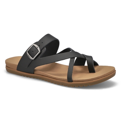 Lds Miya Toe Loop Sandal - Black