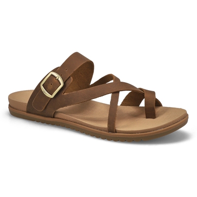 Lds Miya Toe Loop Sandal - Brown