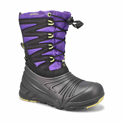 Grls Snow Quest Lite 3.0 Waterproof Winter Boot - Black/Purple