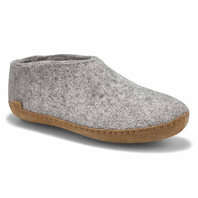 Mns Model A Closed Back Slippers - Grey