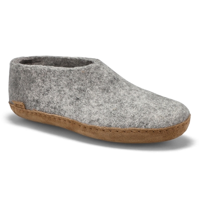 Lds Model A Closed Back Slippers - Grey