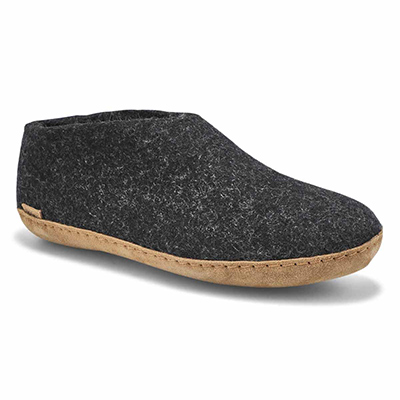 Mns Model A Closed Back Slippers - Charcoal