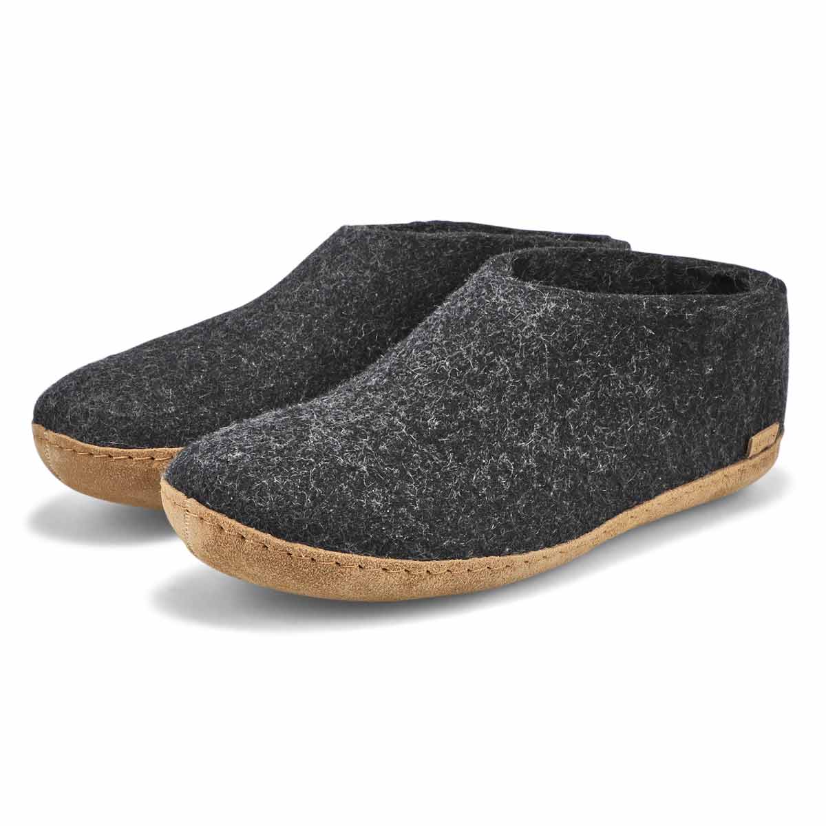 Men's Model A Closed Back Slipper - Charcoal