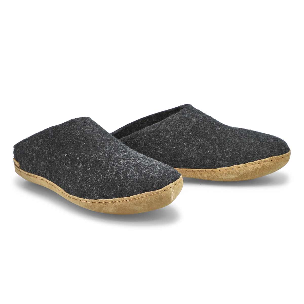 Men's Model B Open Back Slipper - Charcoal