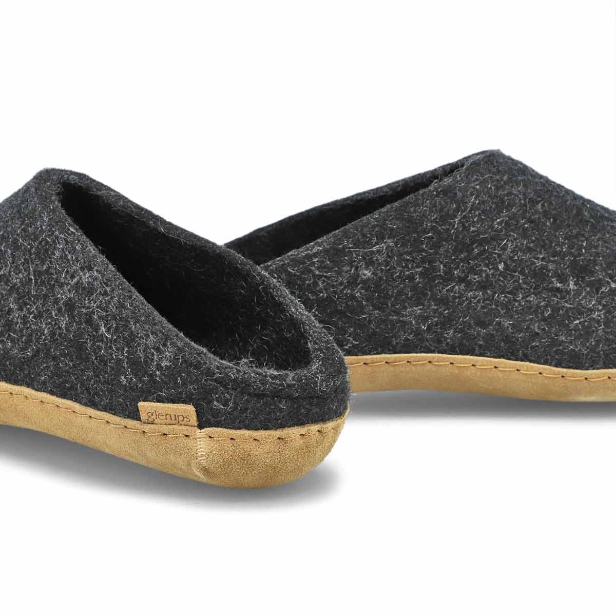 Men's Model B Open Back Slipper - Charcoal