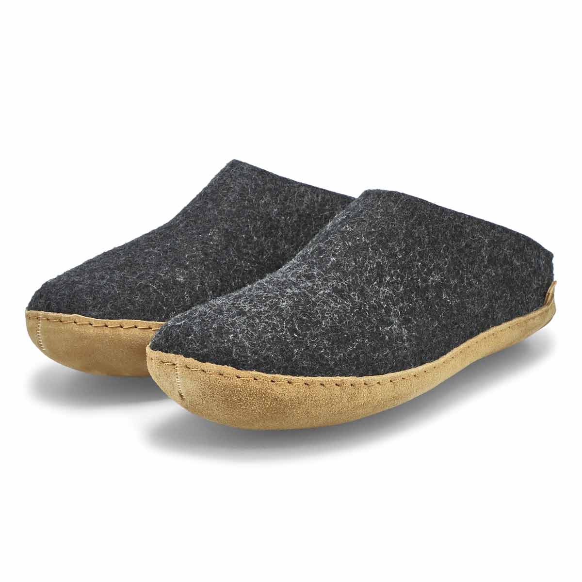 Men's Model B Open Back Slipper - Charcoal