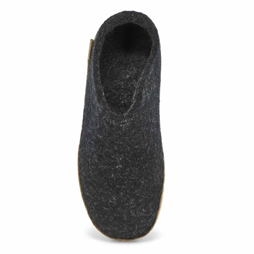 Women's Model B Open Back Slipper - Charcoal