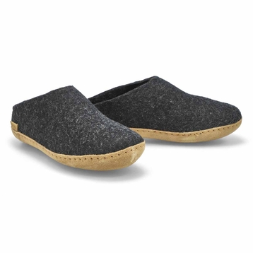 Women's Model B Open Back Slipper - Charcoal