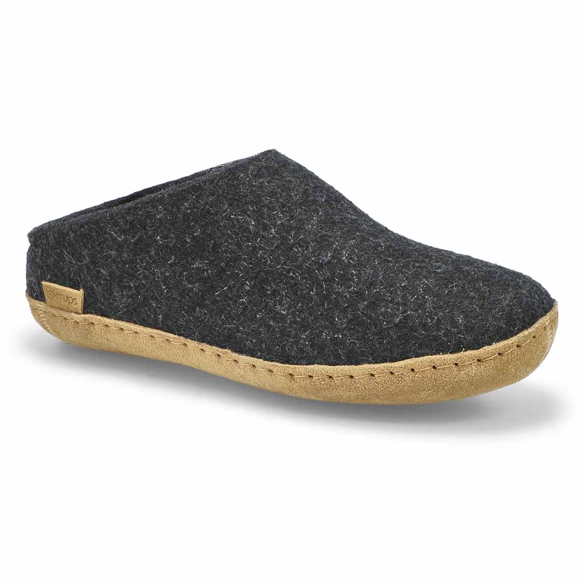 Women's Model B Open Back Slipper - Charcoal