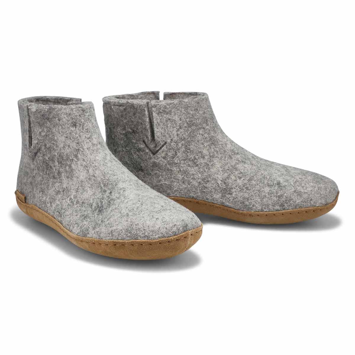 Pantoufles-bottines MODEL G, gris, femmes