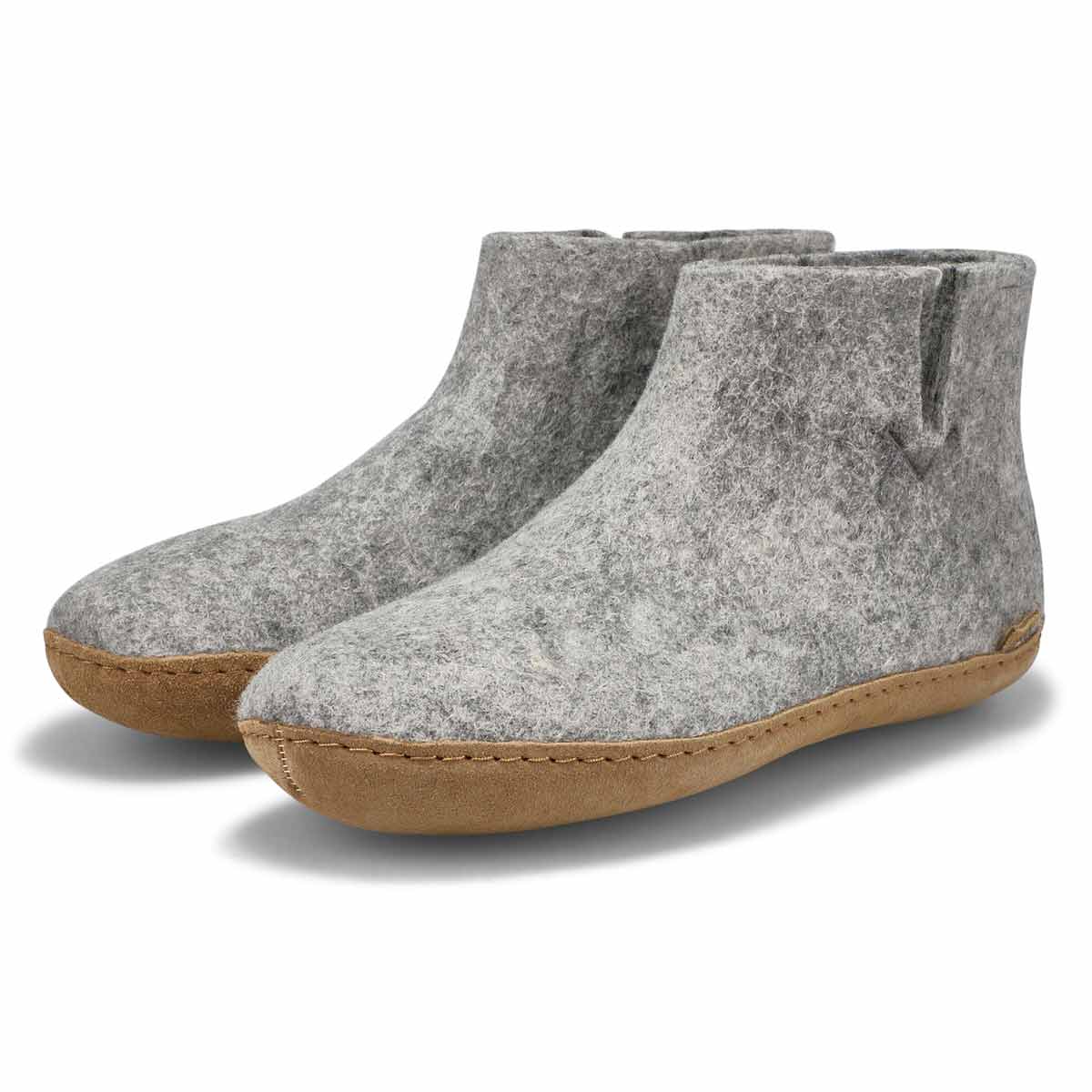 Pantoufles-bottines MODEL G, gris, femmes