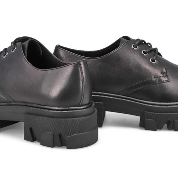 Chaussure en cuir à plateforme MOLLY, noir, femmes