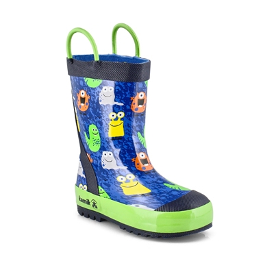 Bys Monsters Rain Boot - Blue
