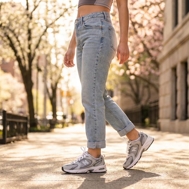 Women's 530 Lace Up Sneaker - White/Indigo