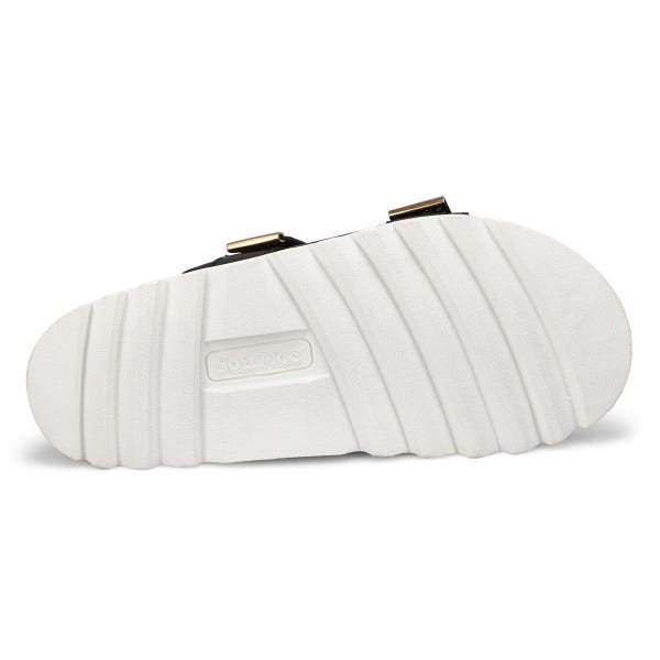 Sandale en cuir à 2 brides MYSARIA, noir, femmes