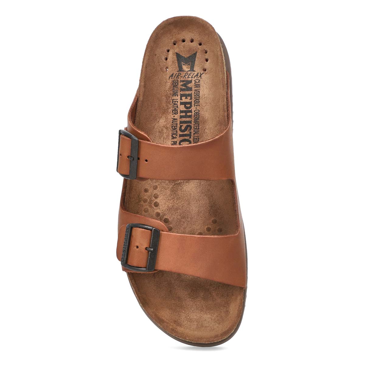 Men's Nerio Scratch Cork Footbed 2 Strap Sandal - Chestnut