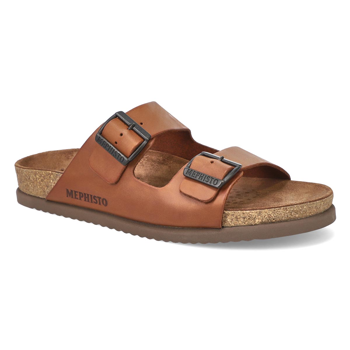 Men's Nerio Scratch Cork Footbed 2 Strap Sandal - Chestnut