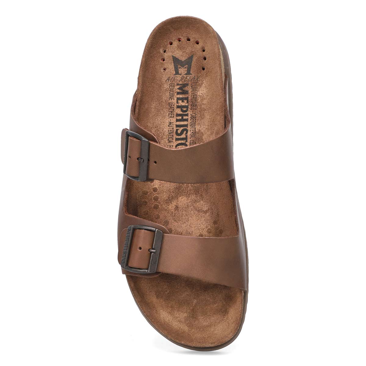 Men's Nerio Scratch Cork Footbed 2 Strap Sandal - Dark Brown