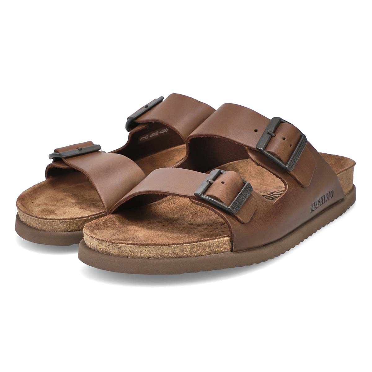 Men's Nerio Scratch Cork Footbed 2 Strap Sandal - Dark Brown