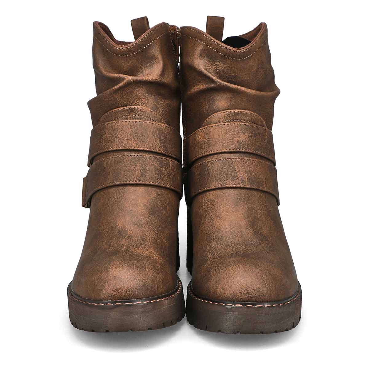 Block heel boots brown deals