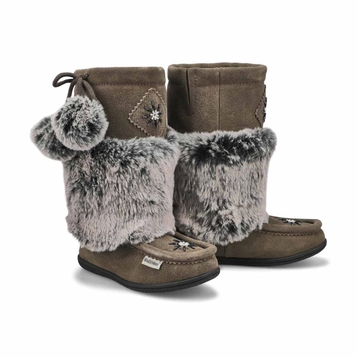 SoftMocs fausse fourrure NISKA 6 JR, gris, filles