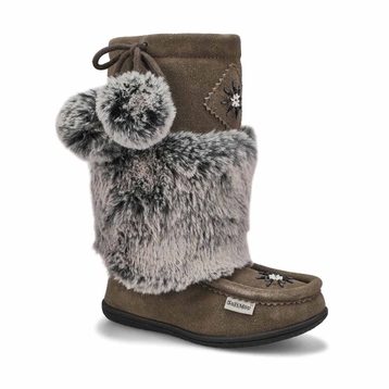 SoftMocs fausse fourrure NISKA 6 JR, gris, filles