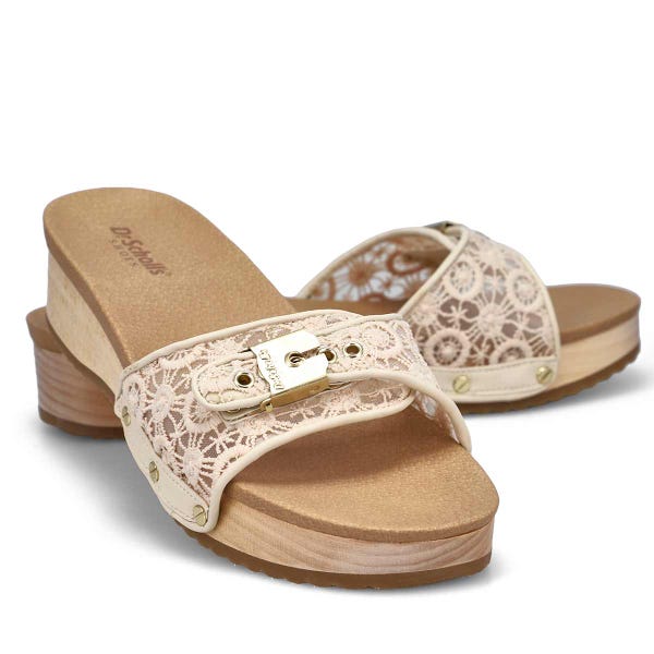 Claquette en tissu ORIGINAL TOO CROCHET, sable cubain, femmes