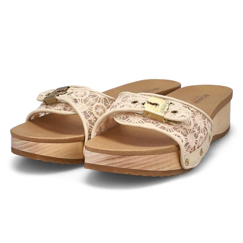 Claquette en tissu ORIGINAL TOO CROCHET, sable cubain, femmes