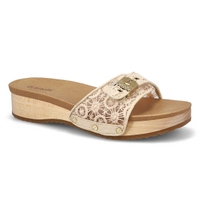 Claquette en tissu ORIGINAL TOO CROCHET, sable cubain, femmes