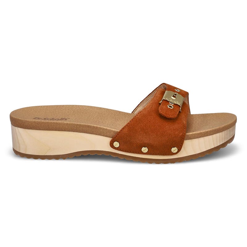 Claquette en cuir ORIGINAL TOO LEATHER, miel, femmes