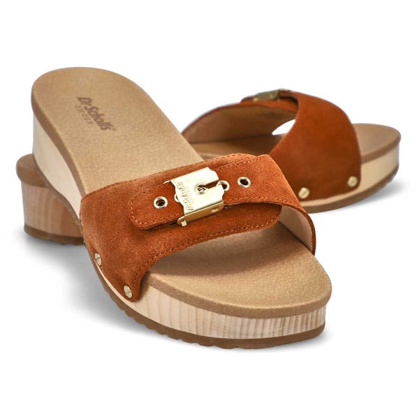 Claquette en cuir ORIGINAL TOO LEATHER, miel, femmes