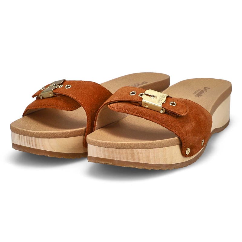 Claquette en cuir ORIGINAL TOO LEATHER, miel, femmes