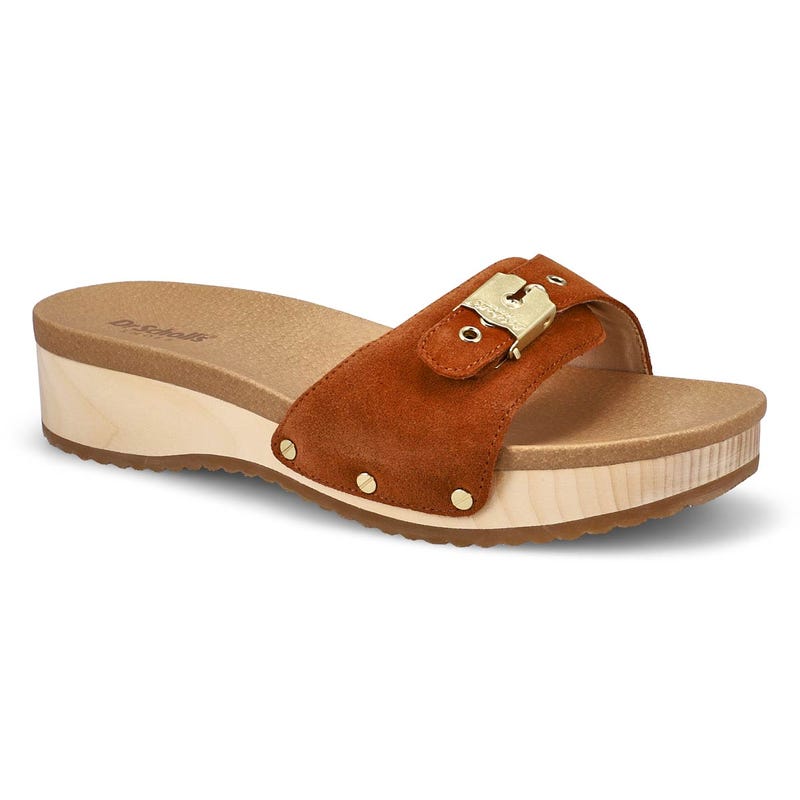 Claquette en cuir ORIGINAL TOO LEATHER, miel, femmes