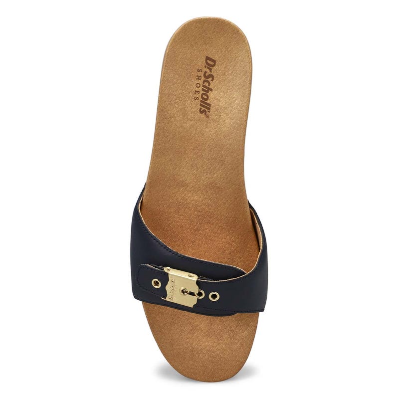 Claquette en cuir ORIGINAL TOO LEATHER, marine, femmes